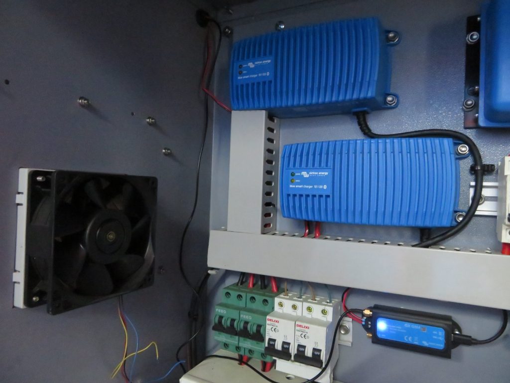 2 Victron bluetooth battery chargers IP67, 12V/25A each